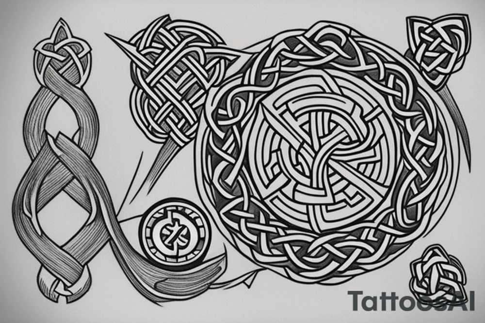a Celtic shield knot tattoo idea
