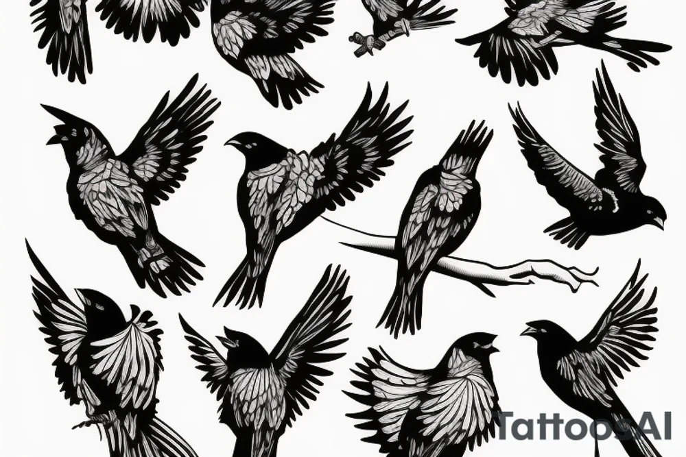 grateful dead bird song crow tattoo idea