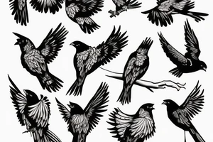 grateful dead bird song crow tattoo idea