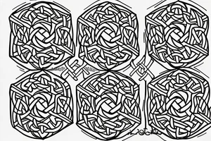 a Celtic knot in a hexagon tattoo idea