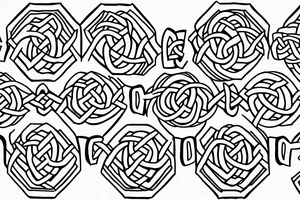 a Celtic knot in a hexagon tattoo idea