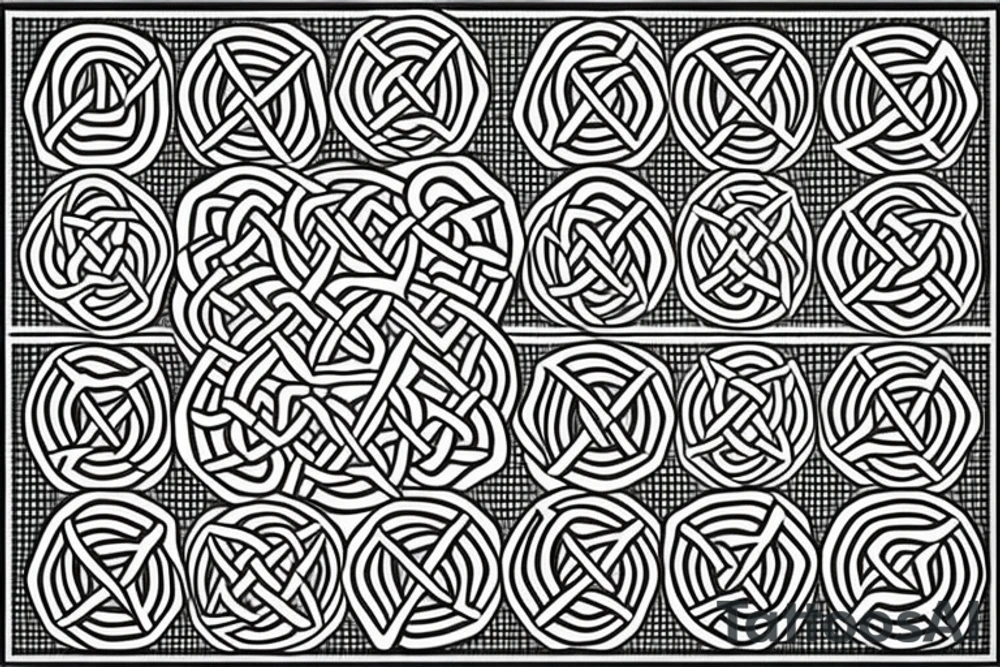 a Celtic knot in a hexagon tattoo idea