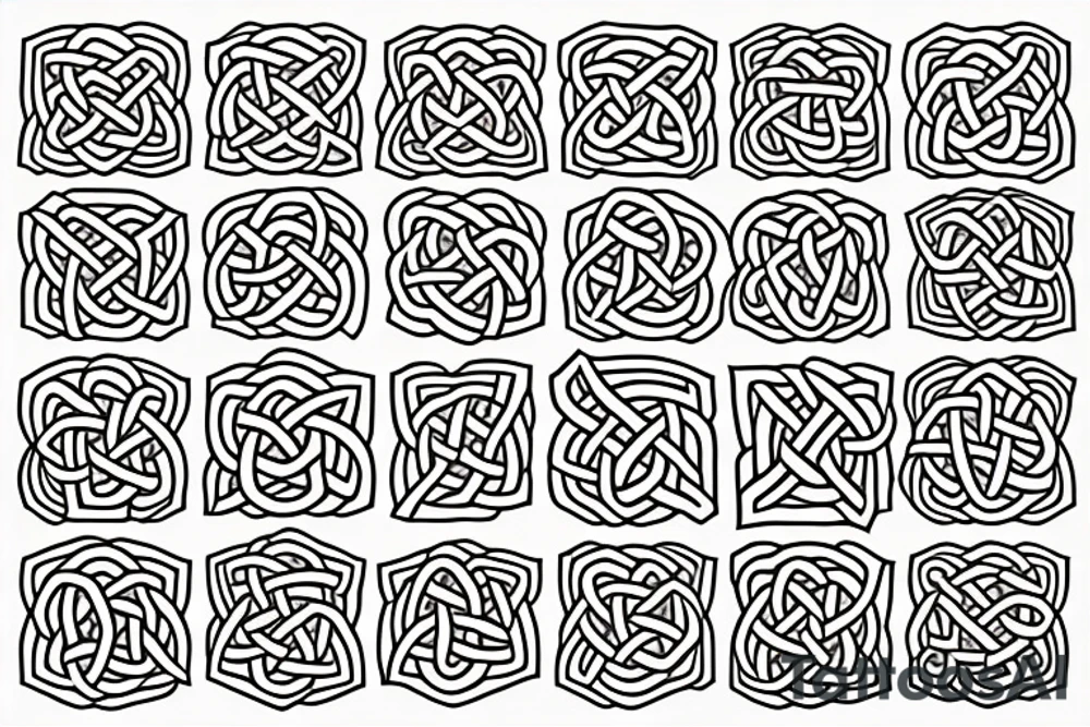 a Celtic knot in a hexagon tattoo idea