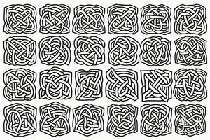 a Celtic knot in a hexagon tattoo idea