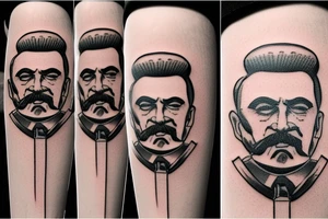 Joseph Stalin smoking pipe tattoo idea