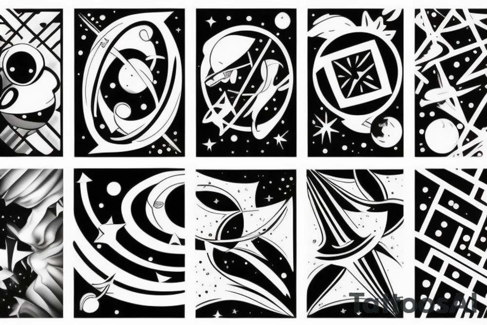 Space planets tattoo idea