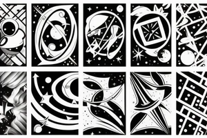 Space planets tattoo idea