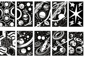 Space planets tattoo idea
