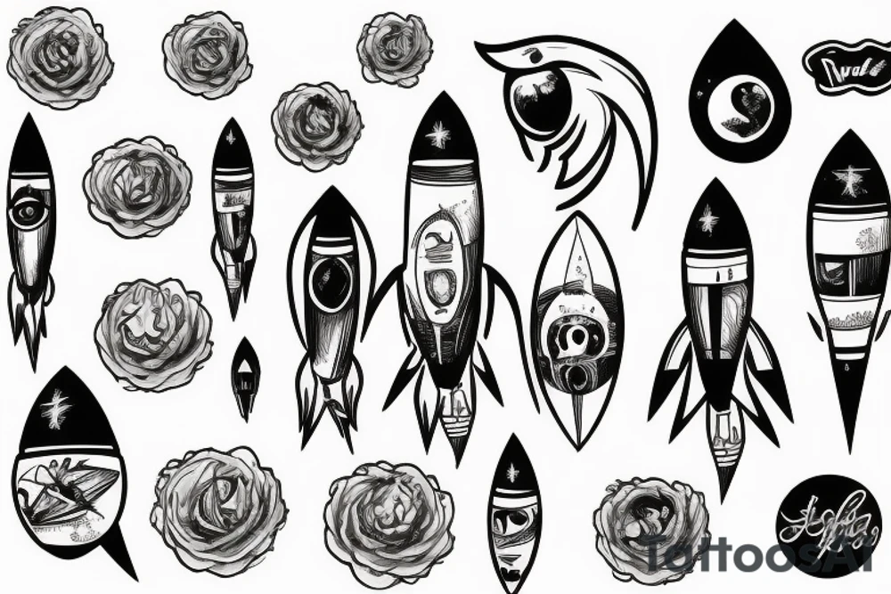 Rocket tattoo idea