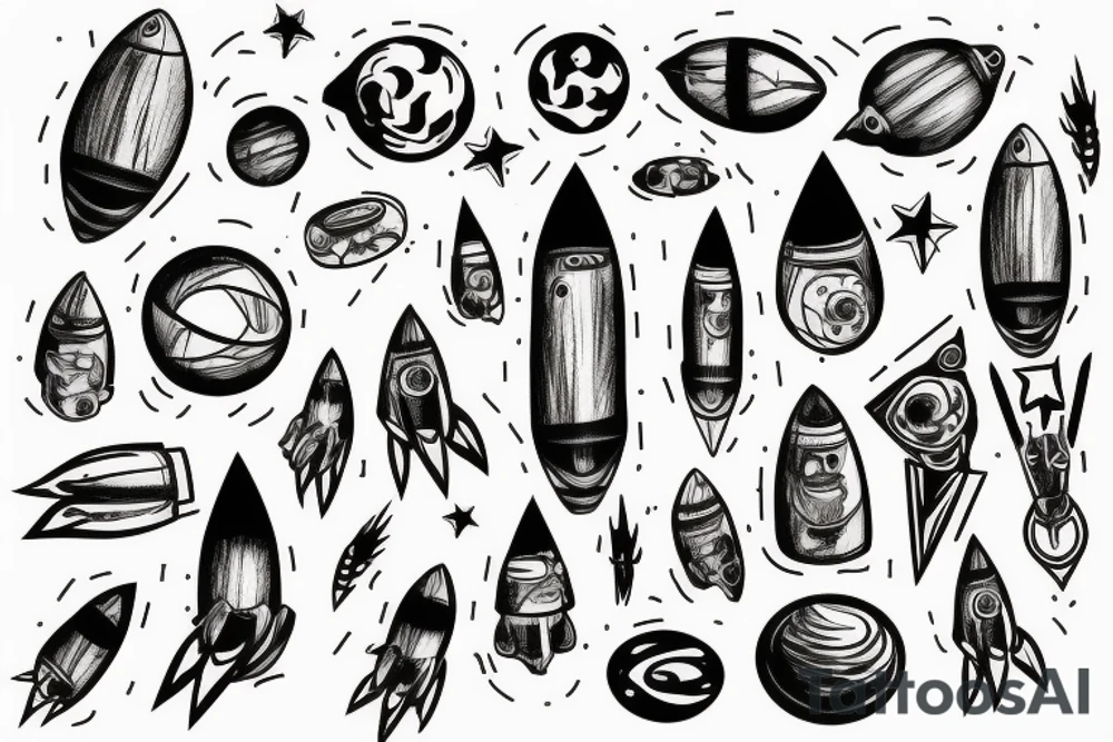 Rocket tattoo idea