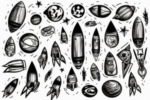 Rocket tattoo idea