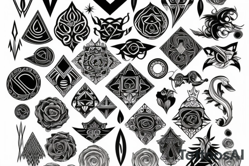 4 with inverted 4 tattoo idea