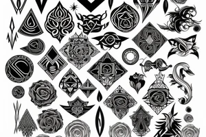 4 with inverted 4 tattoo idea