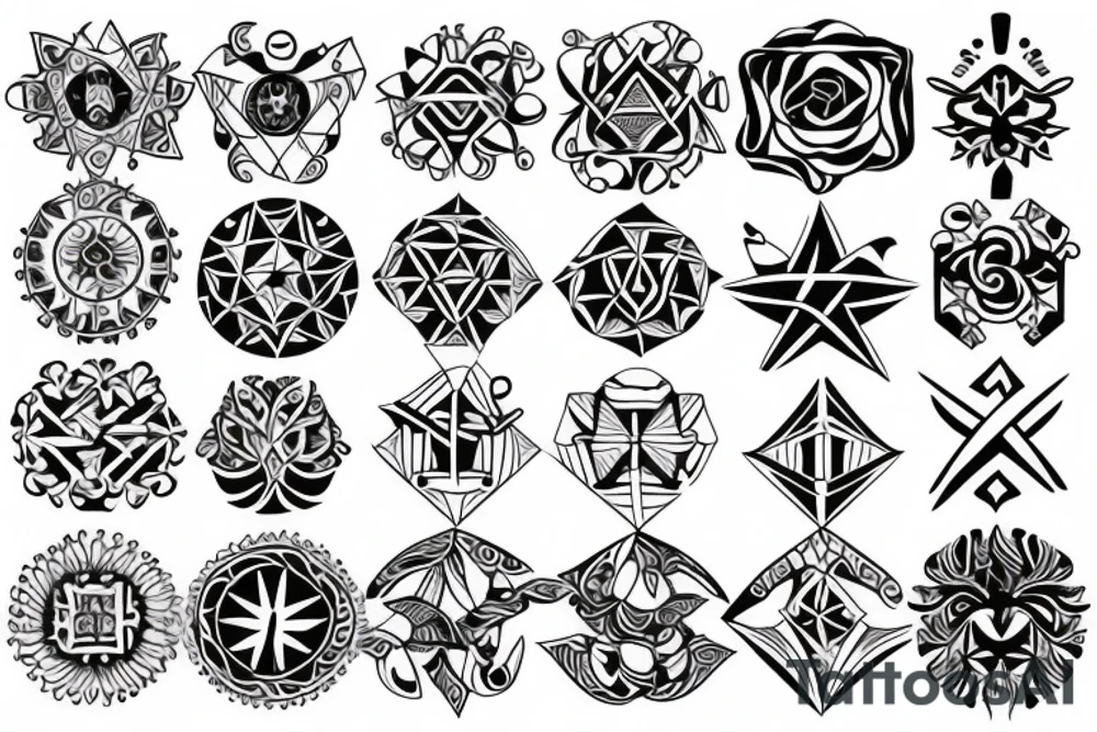 4 with inverted 4 tattoo idea