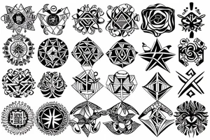 4 with inverted 4 tattoo idea