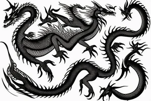 dragon with feminine features tattoo idea