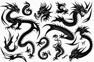 dragon with feminine features tattoo idea