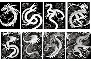 female dragon with light feature tattoo idea