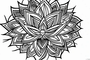 Lotus flower in one stroke tattoo idea