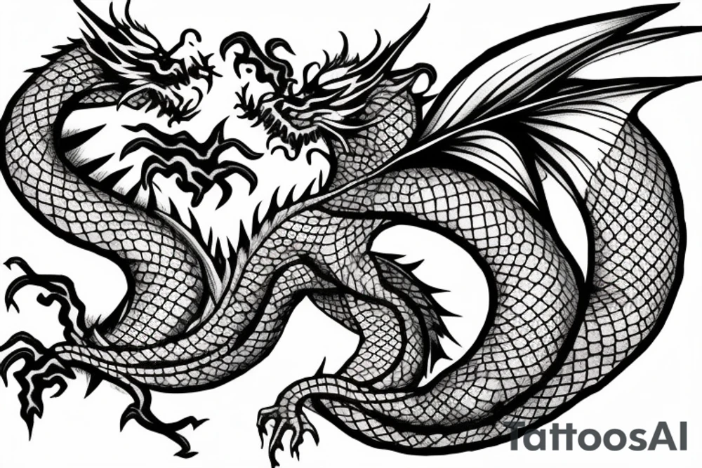nice little dragon tattoo idea