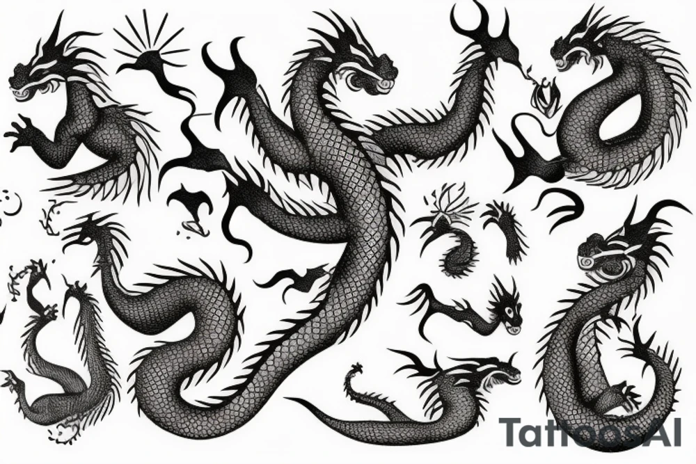 nice little dragon tattoo idea