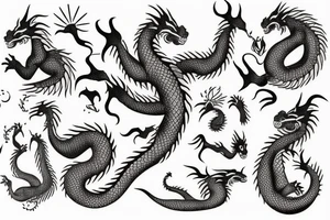nice little dragon tattoo idea