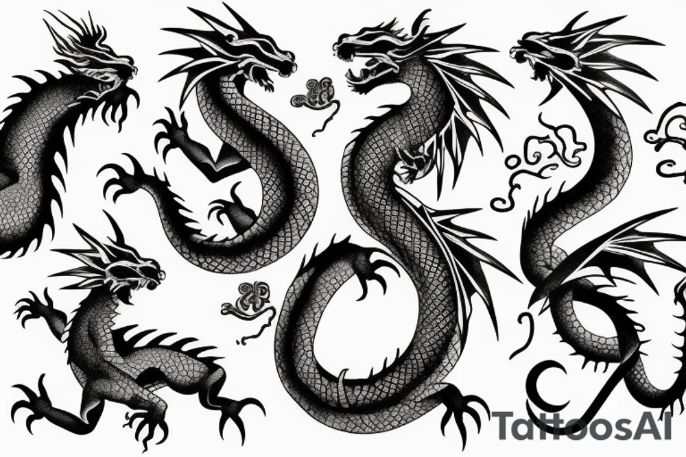 nice little dragon tattoo idea