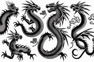 nice little dragon tattoo idea