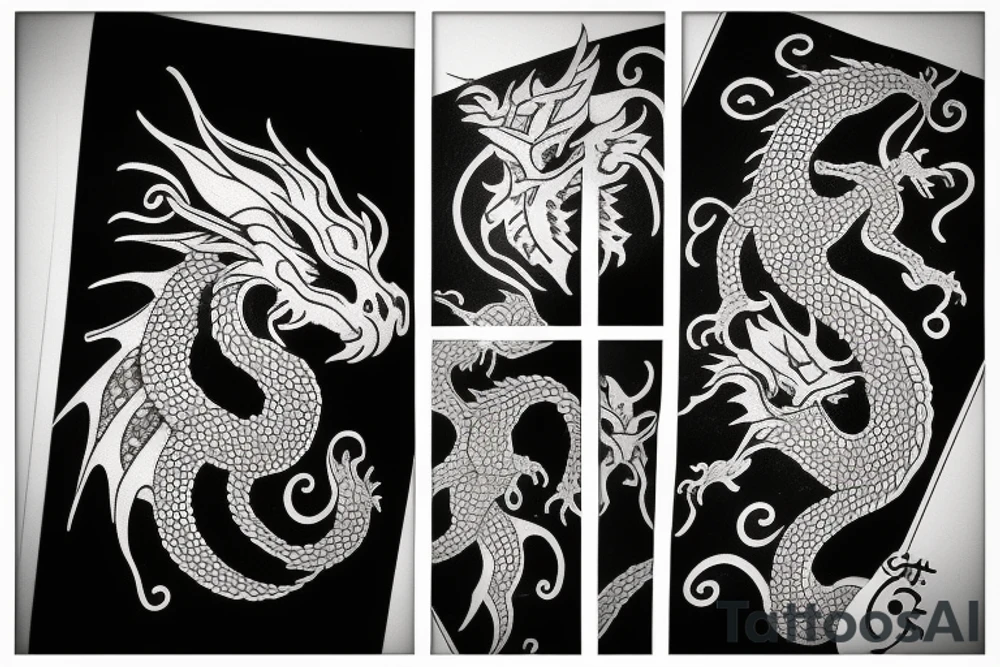 nice little dragon head tattoo idea