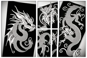 nice little dragon head tattoo idea
