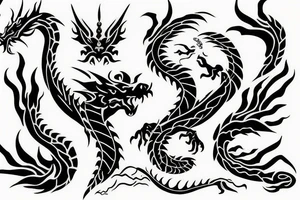 nice little dragon head tattoo idea