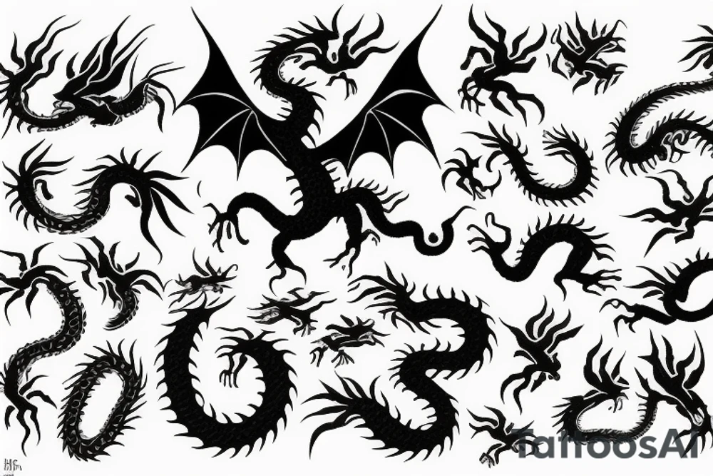 nice little dragon tattoo idea