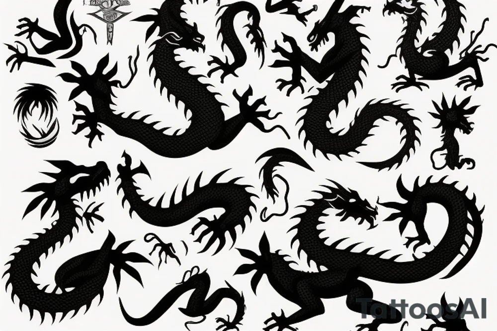 nice little dragon tattoo idea