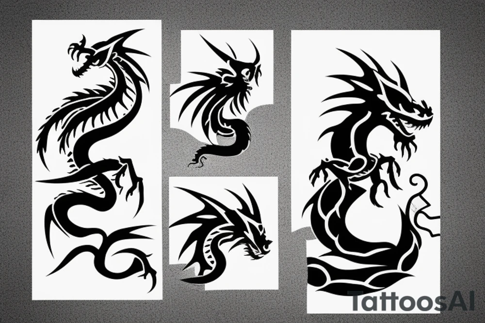 nice little dragon tattoo idea