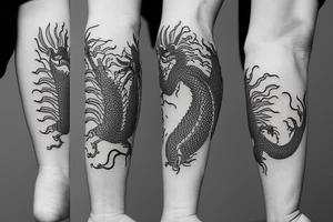 nice little dragon minimalist tattoo idea