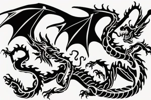 nice little dragon minimalist tattoo idea