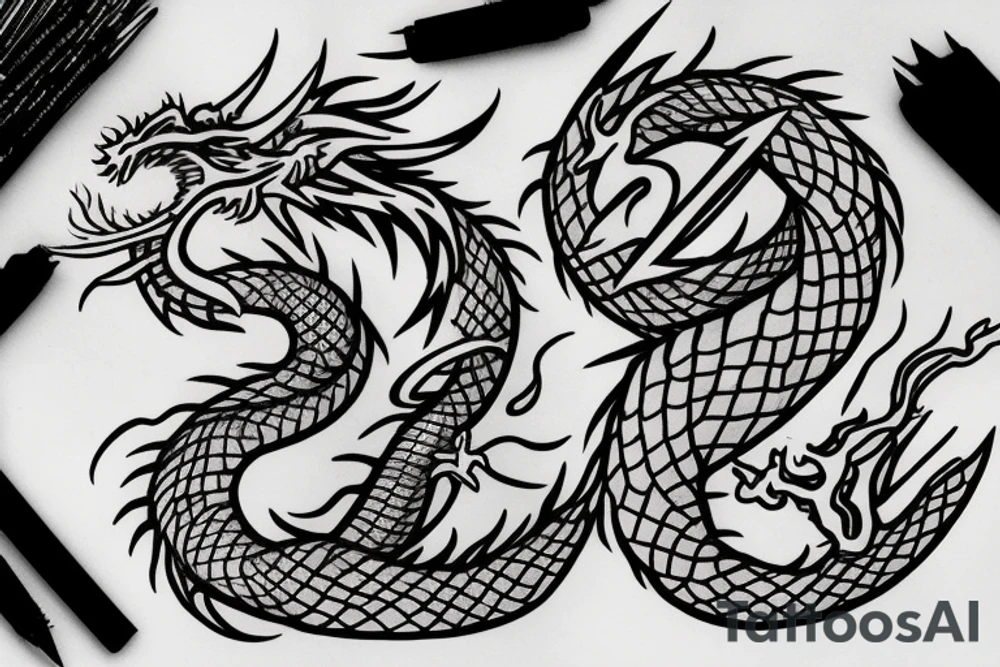 nice little dragon tattoo idea
