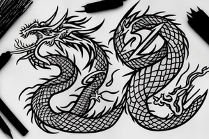 nice little dragon tattoo idea