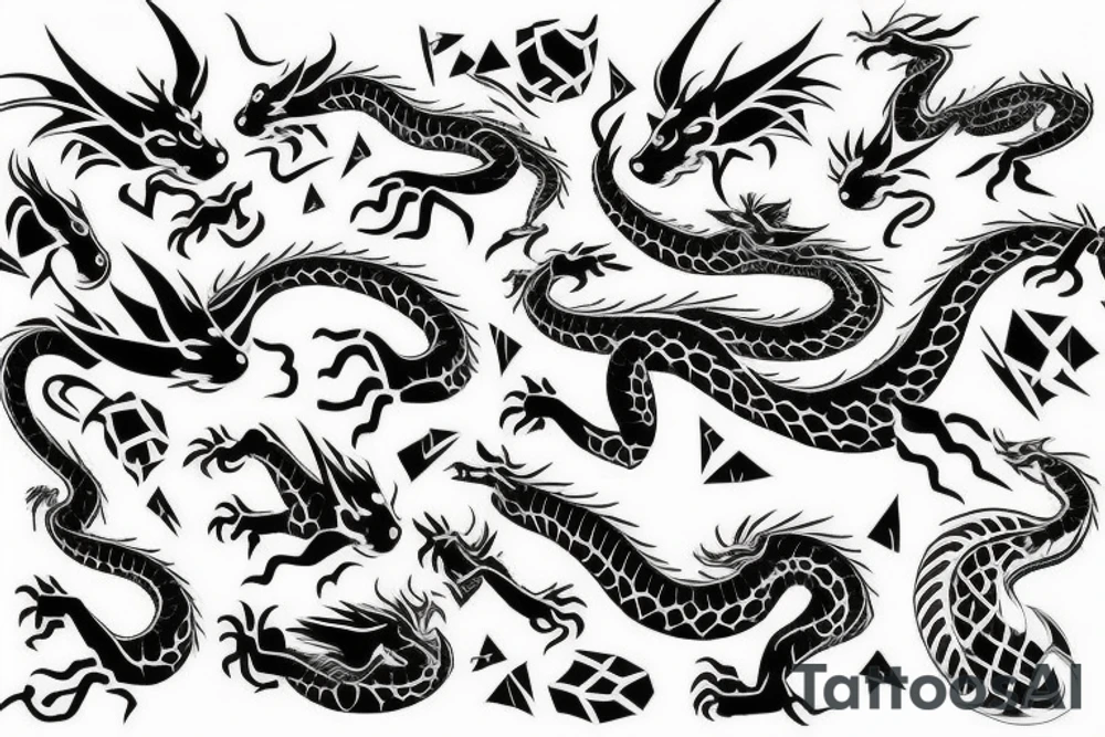 nice little dragon tattoo idea