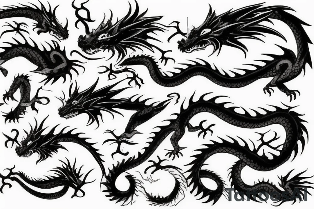 nice little dragon tattoo idea