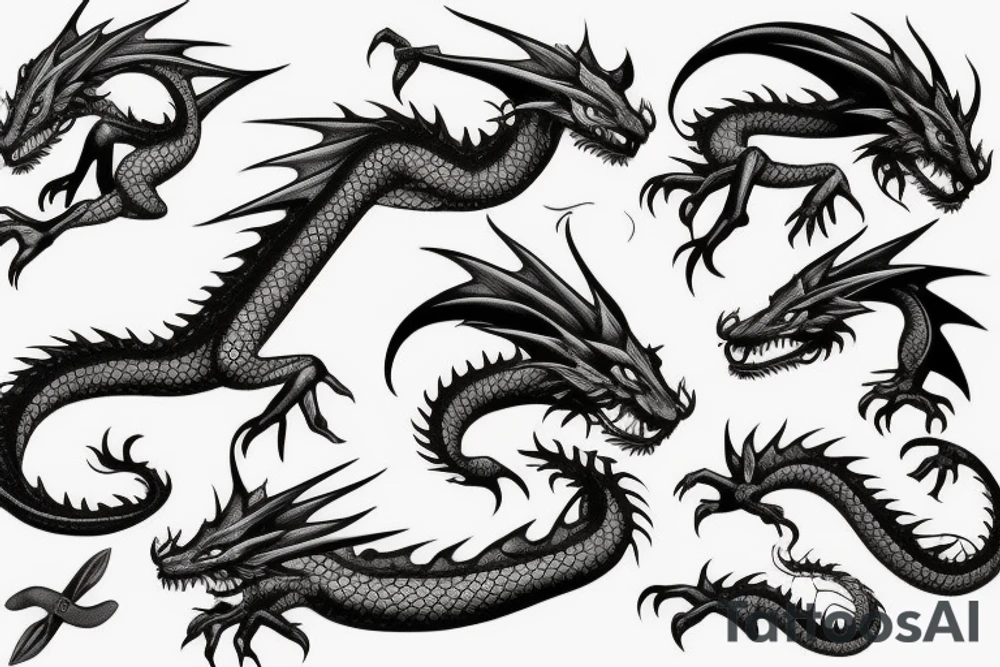 nice little dragon tattoo idea