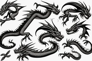 nice little dragon tattoo idea