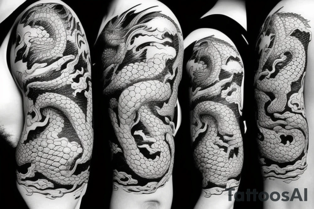 simple nice little dragon tattoo idea