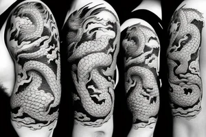 simple nice little dragon tattoo idea