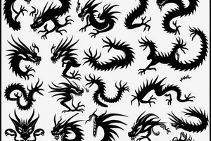 simple nice little dragon tattoo idea
