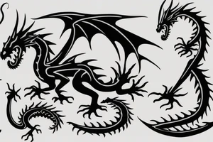 simple nice little dragon tattoo idea