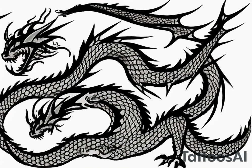simple nice little dragon tattoo idea