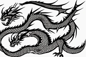 simple nice little dragon tattoo idea