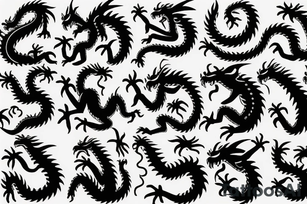 simple nice little dragon tattoo idea