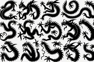 simple nice little dragon tattoo idea